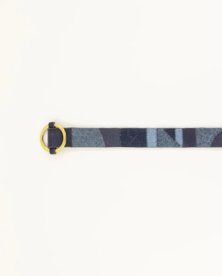 Anota Patchwork Belt - Blue - Image 3
