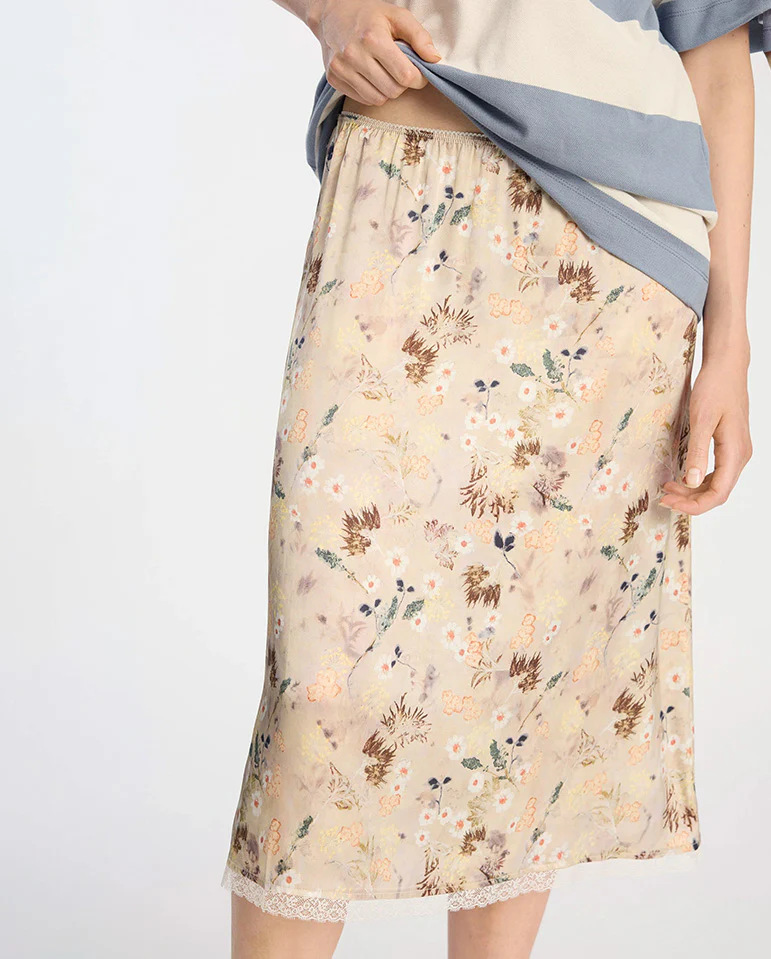 Baia Slip Skirt - Nature Print - Image 4