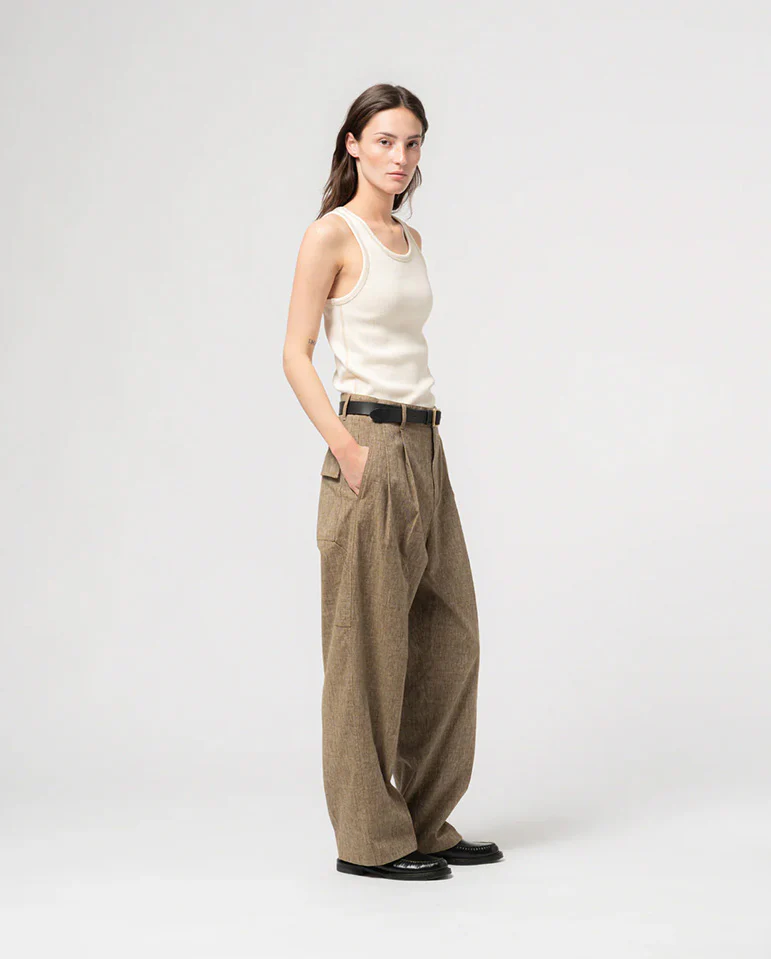 Body Top Rib Vest - Ecru - Image 4