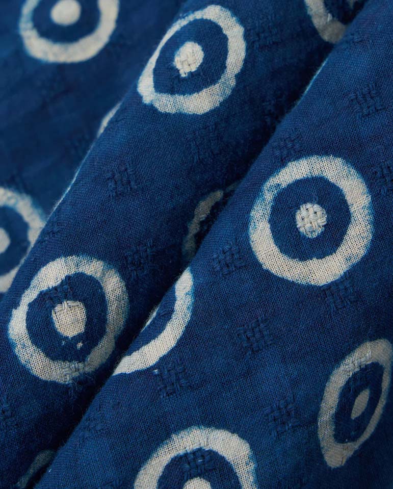 CAMPER SHIRT - INDIGO Block Circles - Image 3