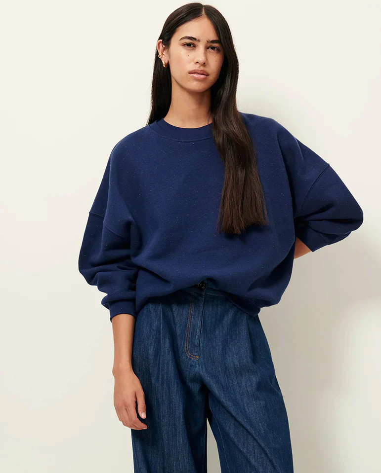 Chebbi Speckle Oversize Sweatshirt Blu - Image 2