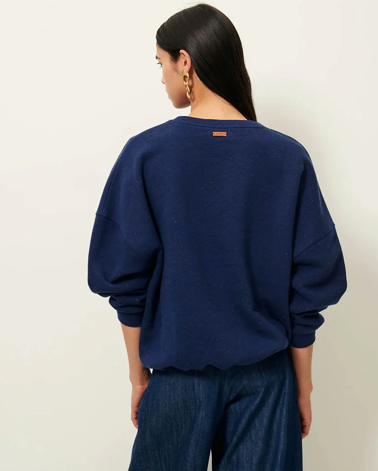 Chebbi Speckle Oversize Sweatshirt Blu - Image 4