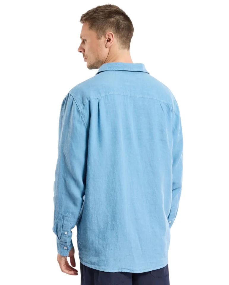 Comfort Linen Shirt - Waterfall - Image 3