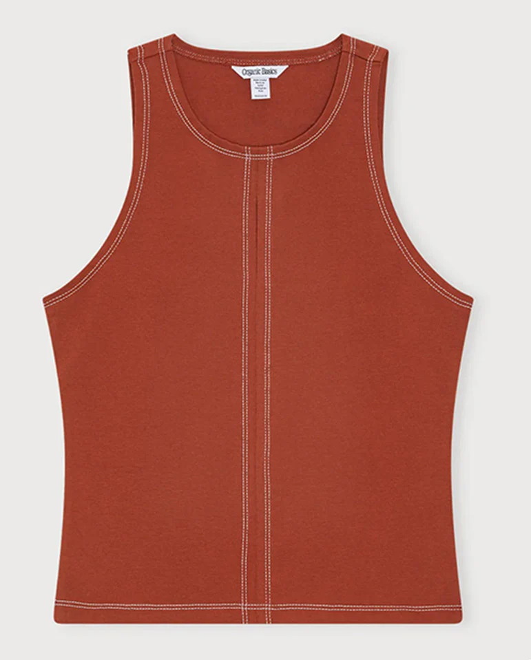 Core Cut Out Tank Top - Rust - Image 5