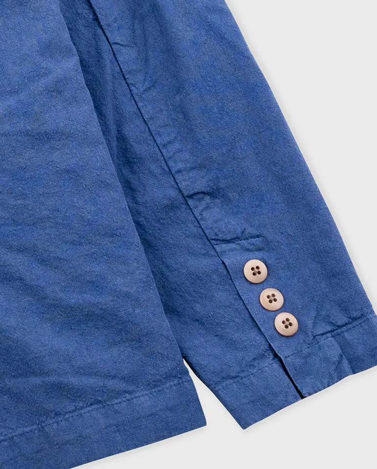 COTTON LINEN BLAZER - WOAD - Image 7