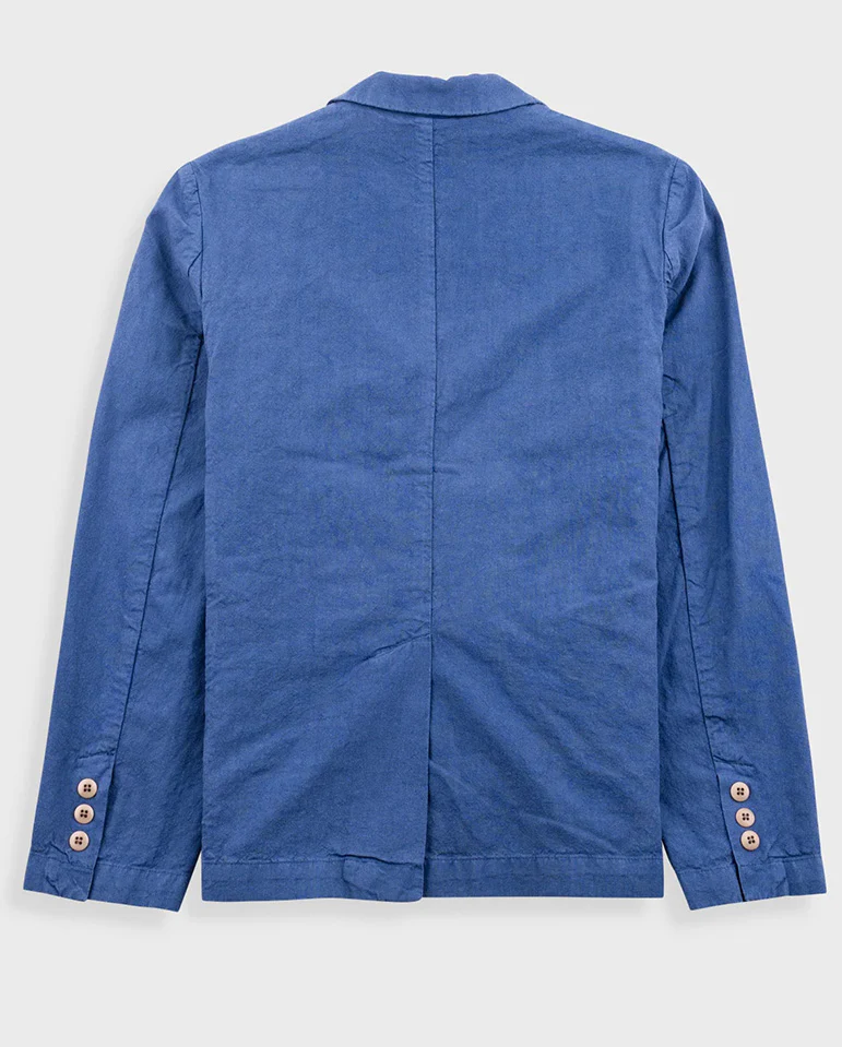 COTTON LINEN BLAZER - WOAD - Image 8