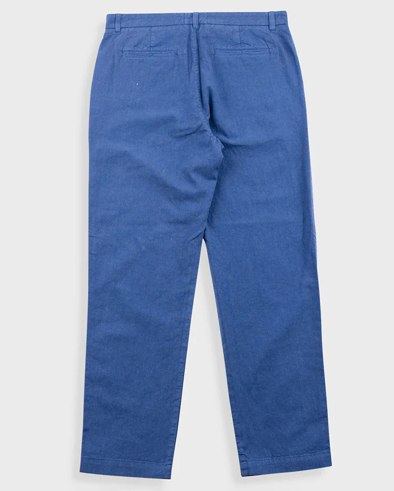 COTTON LINEN TROUSER  - WOAD - Image 6