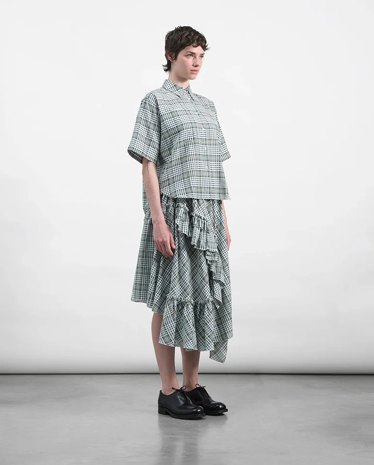 Draped Skirt Multi Check - Image 3