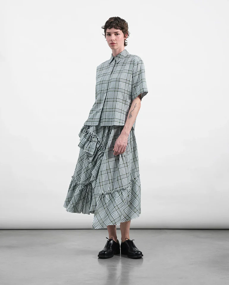 Draped Skirt Multi Check - Image 4