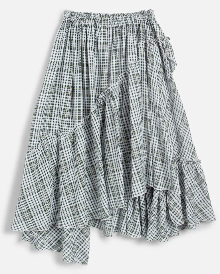Draped Skirt Multi Check - Image 6
