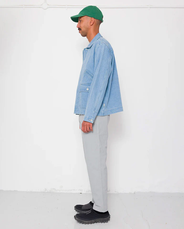 DRAWCORD ASSEMBLY PANT - SILVER GREY COTTON LINEN - Image 3