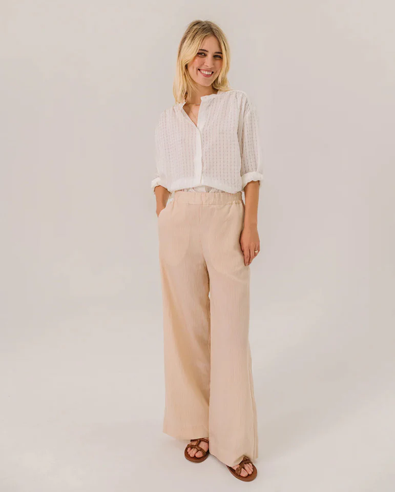 Ella Seersucker blouse - WHITE - Image 4