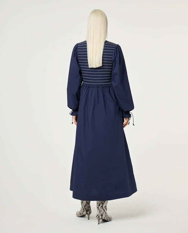 Elouise Midi Dress - Navy - Image 4