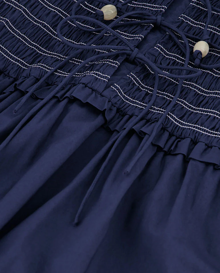 Elouise Midi Dress - Navy - Image 5