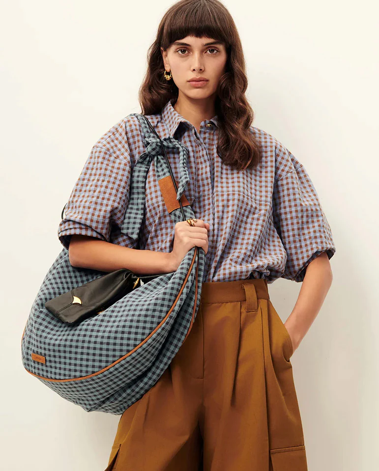 Florentina Blouse - Amber Blue Gingham - Image 3