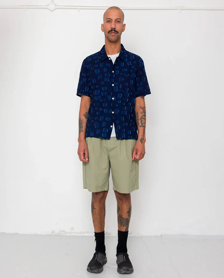 GABE SHIRT - INDIGO IRREGULAR DOT - Image 4