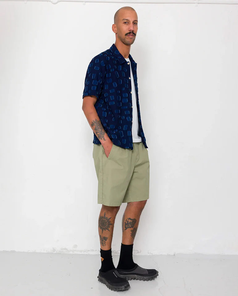 GABE SHIRT - INDIGO IRREGULAR DOT - Image 5