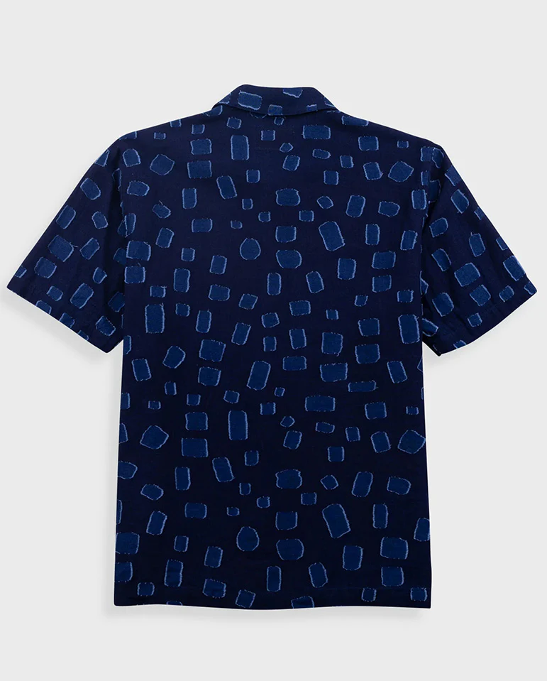 GABE SHIRT - INDIGO IRREGULAR DOT - Image 7