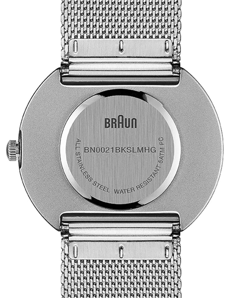 Braun Watch Black Dial Silver Mesh Strap - Image 4