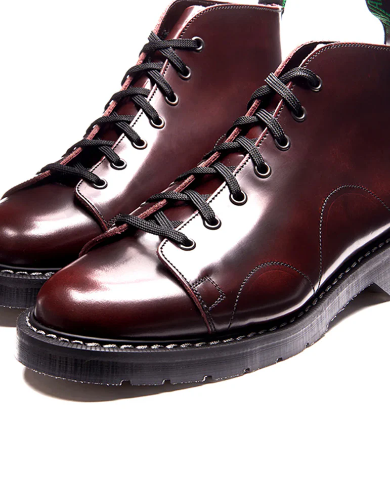 Hi-Shine Monkey Boot - Burgundy Rub Off - Image 3