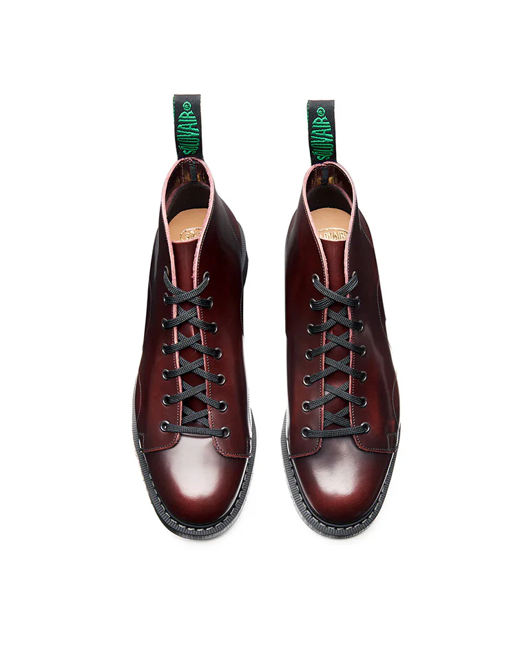 Hi-Shine Monkey Boot - Burgundy Rub Off - Image 4