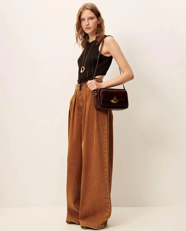 Diegui Wide Pleat Trouser - Toffee - Image 3