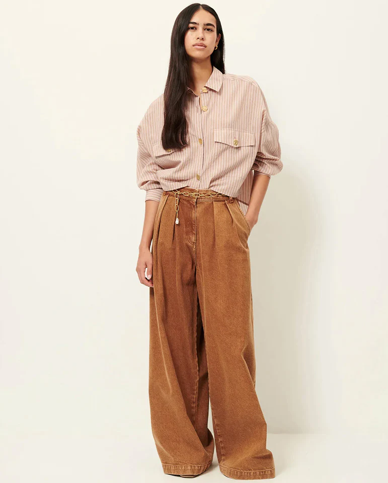 Diegui Wide Pleat Trouser - Toffee - Image 5
