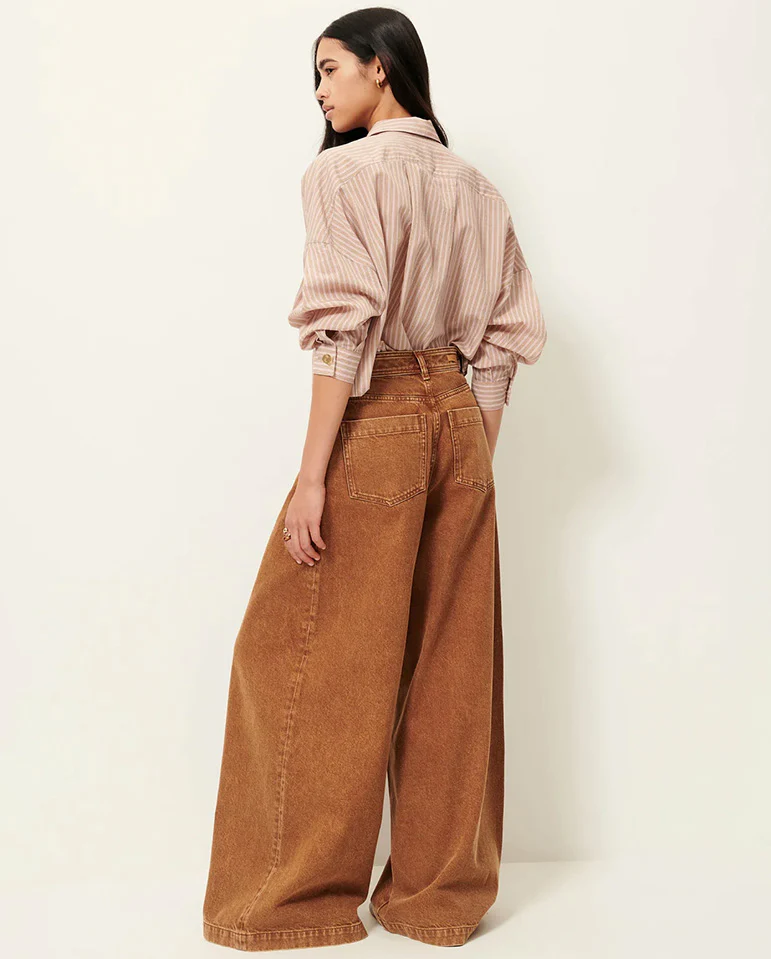 Diegui Wide Pleat Trouser - Toffee - Image 6
