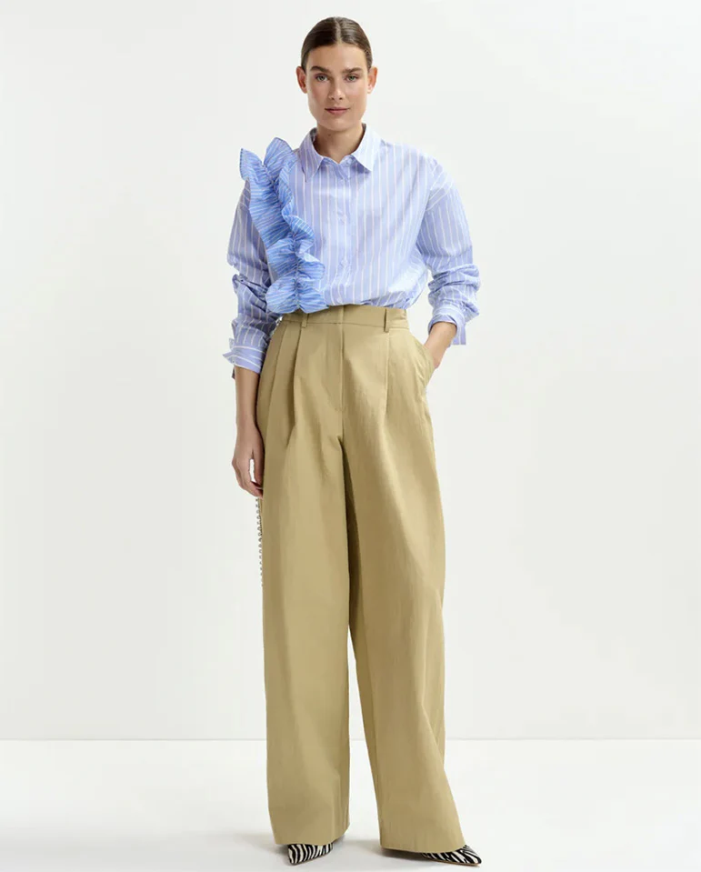 Iso rhinestone tape pant - Beige - Image 3