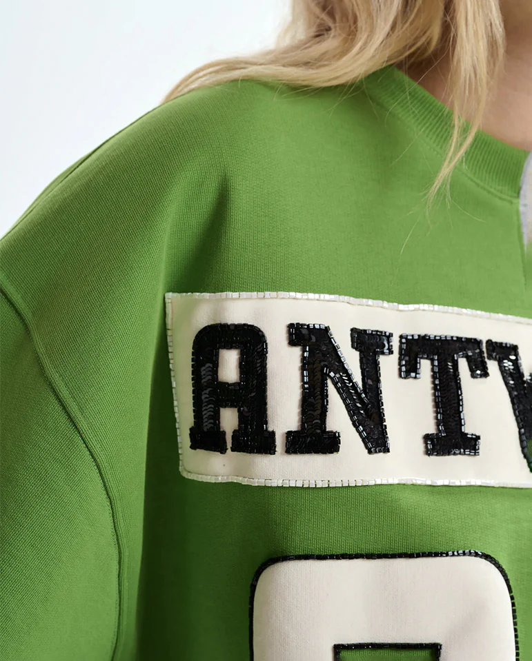 Jame Embroidered Sweat  - Spirulina Mix - Image 4