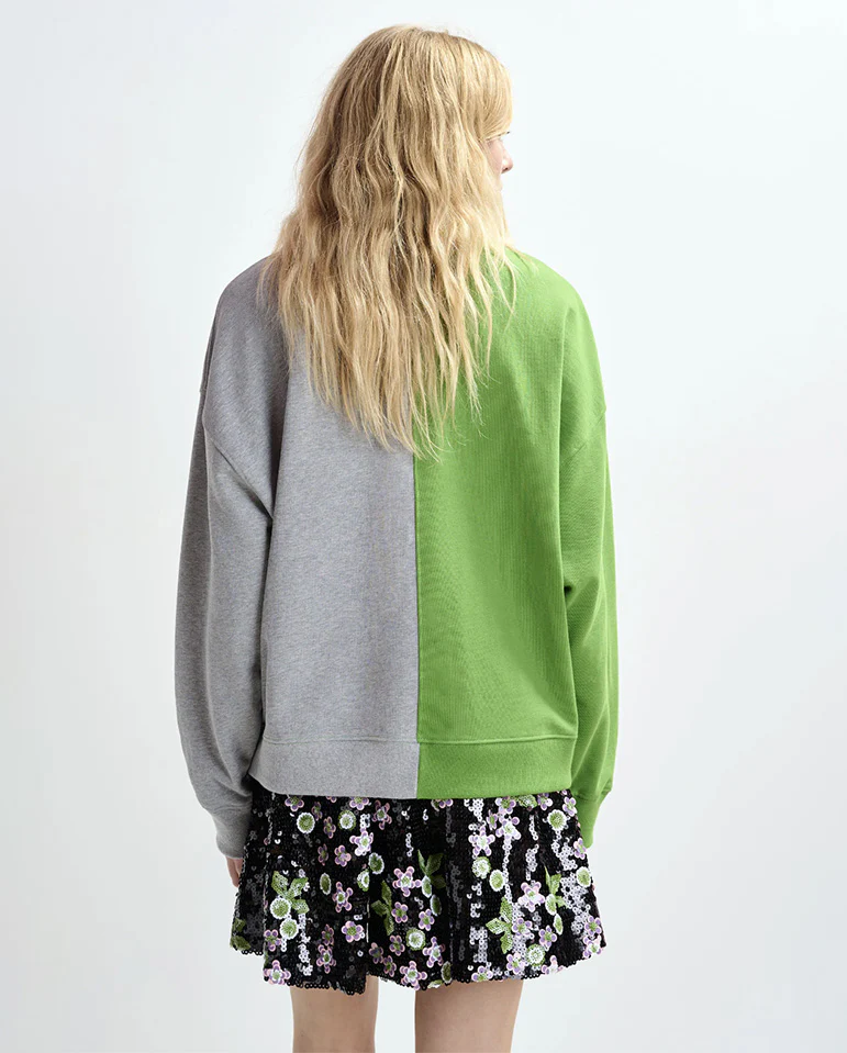 Jame Embroidered Sweat  - Spirulina Mix - Image 5