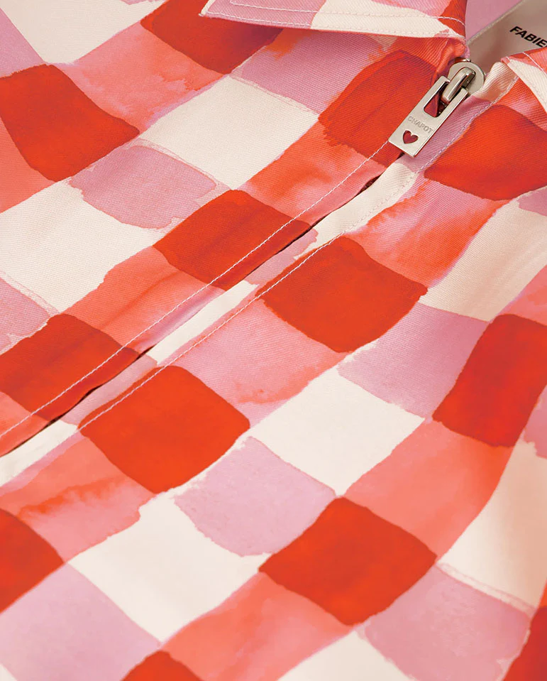 Jay Jacket - Tangerine / Cosy white Check - Image 5