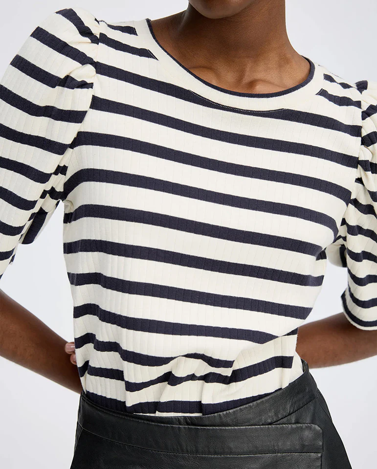 Jikolaz Stripe Tee Navy Stripe - Image 4