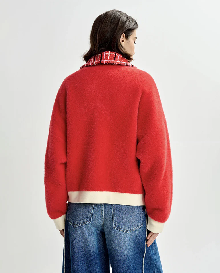 Joilu Knit Jacket  - Orange - Image 5