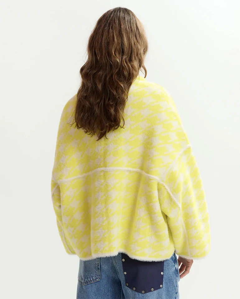 Joking Knit Jacket with collar - Lemon - Image 7