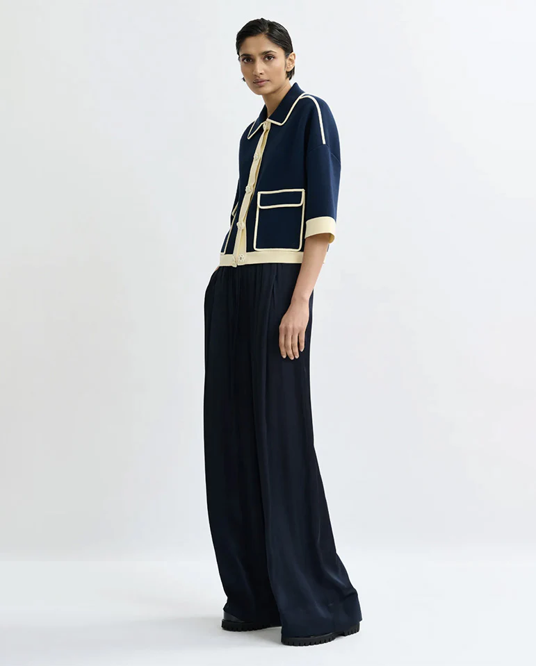 Jugly Knit Jacket  - Navy - Image 3