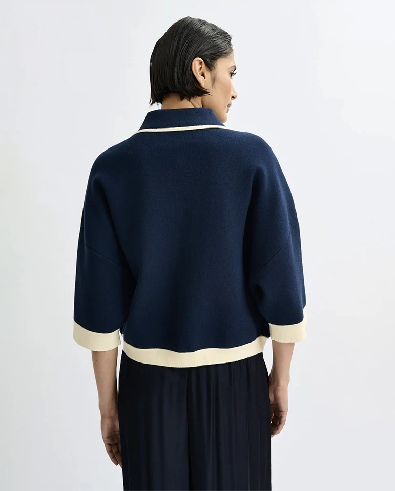 Jugly Knit Jacket  - Navy - Image 4