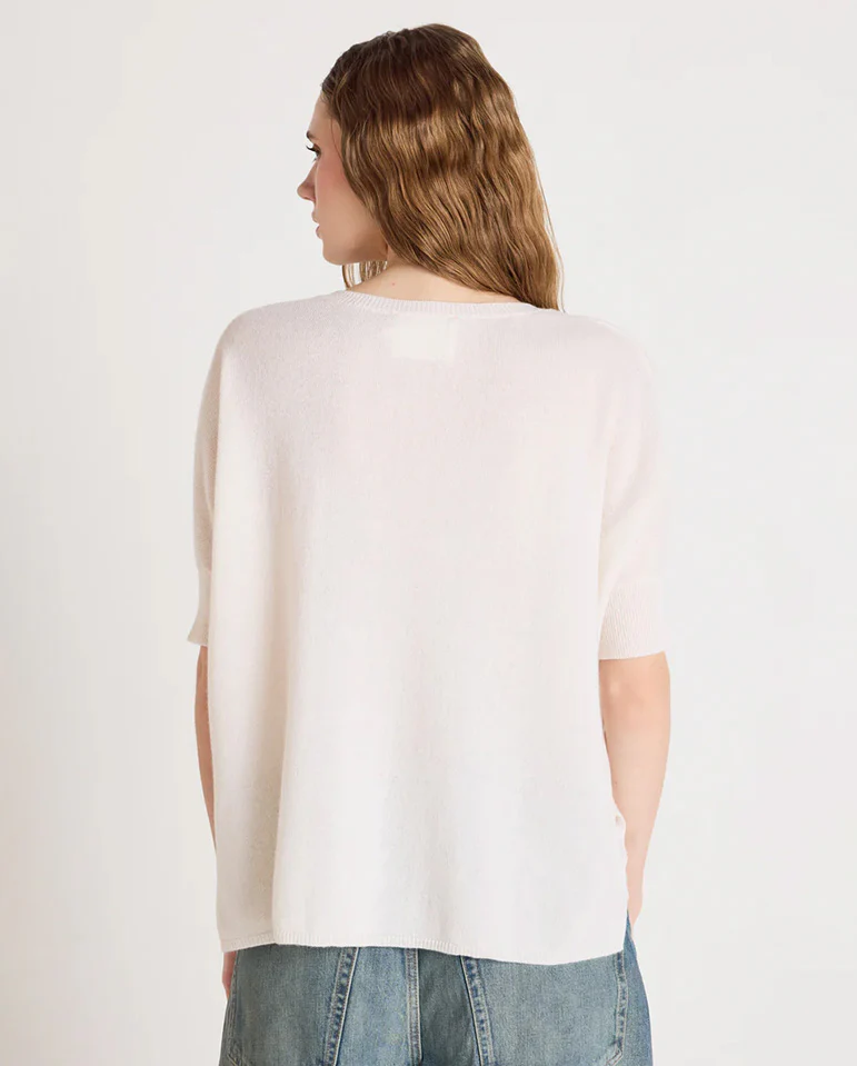 Kate Cashmere V Neck - Cream - Image 5