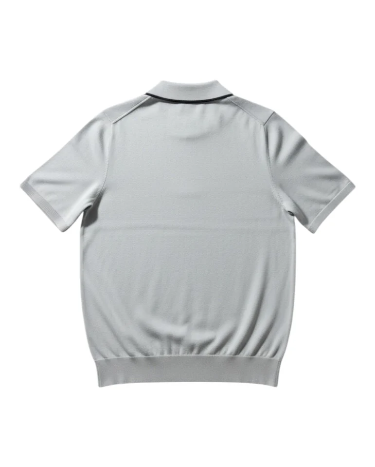 Knitted Polo - Light Blue - Image 3