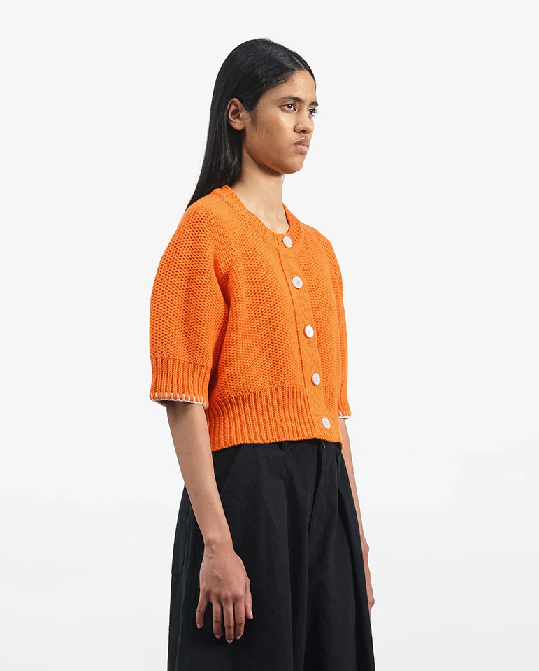 Kwai Knit Cardigan - ORANGE - Image 3