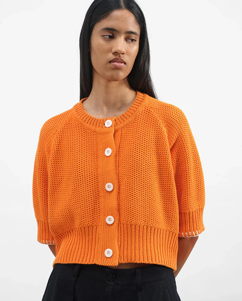 Kwai Knit Cardigan - ORANGE - Image 4