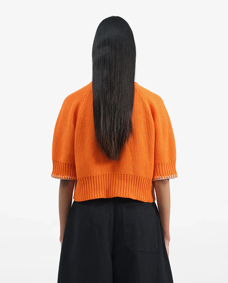 Kwai Knit Cardigan - ORANGE - Image 5