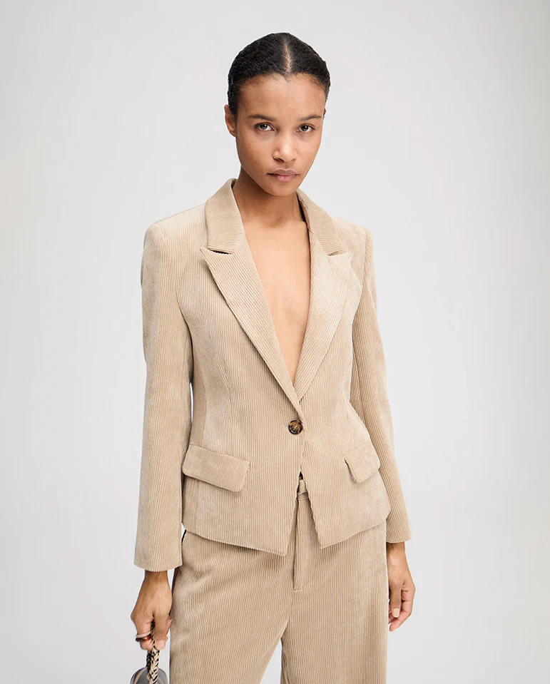 Lawo Cord Blazer - Latte - Image 4