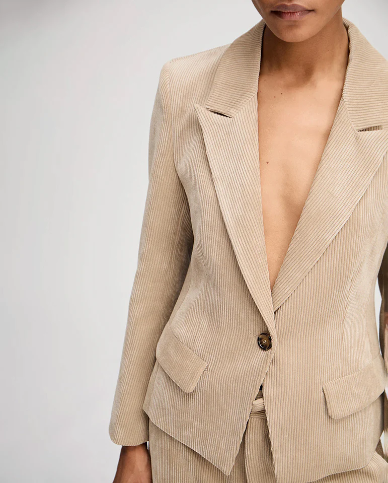 Lawo Cord Blazer - Latte - Image 5