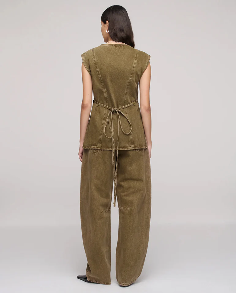 Lido Ankle Jean - Dk Olive - Image 4