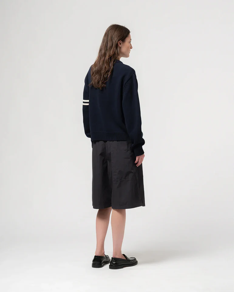 Loose Fit Bermuda Shorts Navy - Image 4