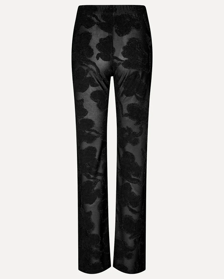 Lurex Devore Jersey Pant - Black - Image 4