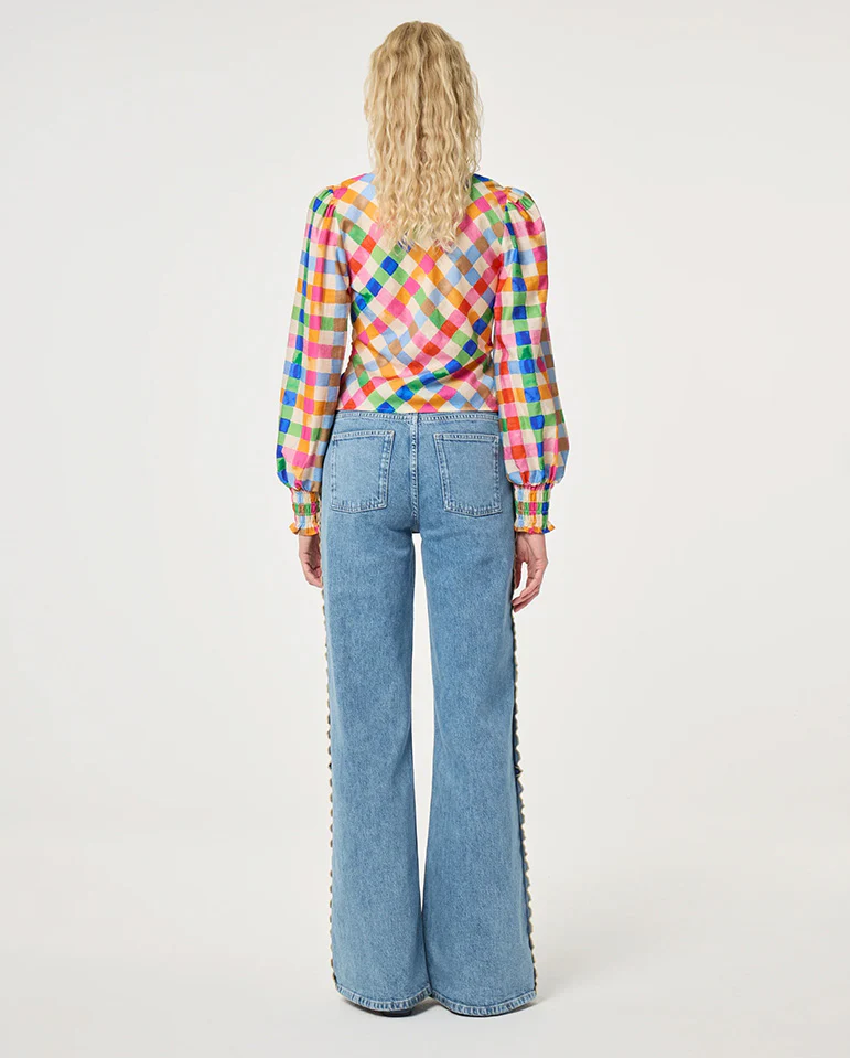 Madeleine Top - Cosy white / Solar Check - Image 5
