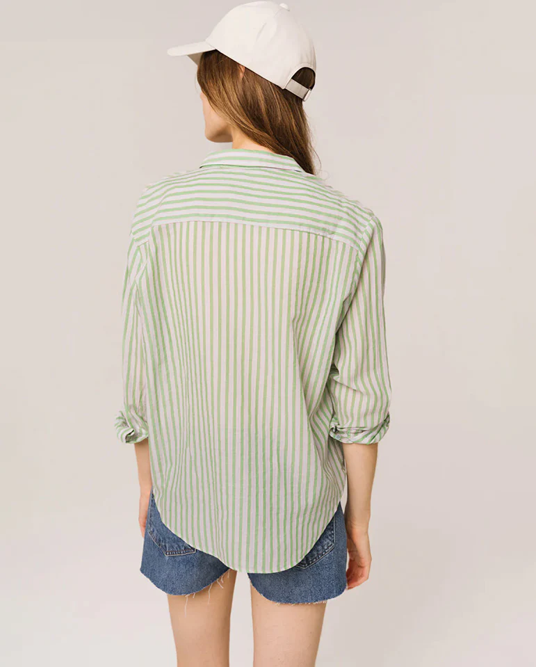 Manon Stripe Shirt - Sweet Green - Image 4