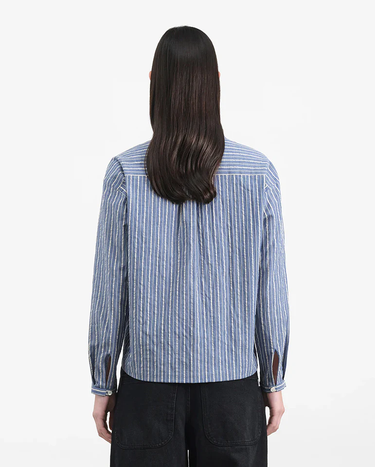 Marianne Stripe Shirt - Navy/Natural - Image 5